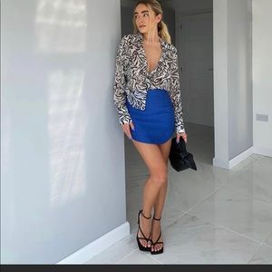 Zara Blue Mini Skirt